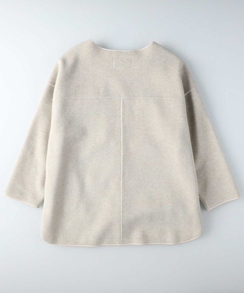 HONEYSUCKLE ROSE(ハニーサックルローズ)の「【HONEYSUCKLE ROSE】パイピングノーカラージャケット(その他アウター・レディース・オフホワイト/グレー・M/L)」の15枚目の写真