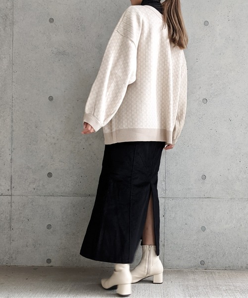 Per sist ence(パーシエンス)の「Per sist ence/パーシエンス ジャカードニットカーディガン(カーディガン/ボレロ・レディース・ブラック/ブラウン/ベージュ・FREE)」の5枚目の写真