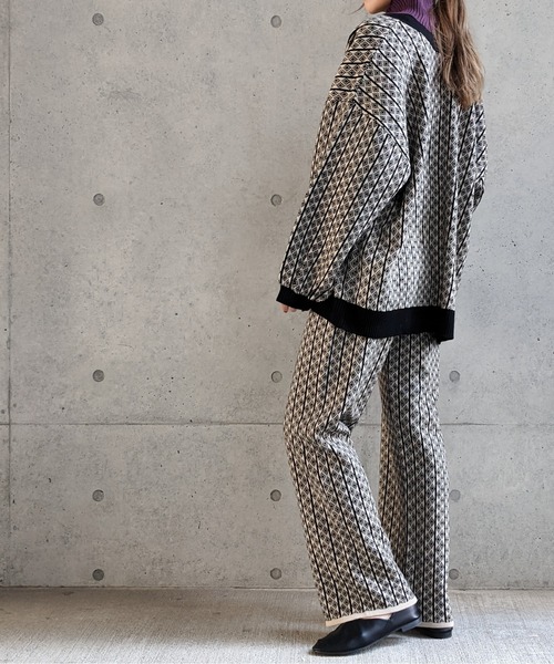 Per sist ence(パーシエンス)の「Per sist ence/パーシエンス ジャカードニットカーディガン(カーディガン/ボレロ・レディース・ブラック/ブラウン/ベージュ・FREE)」の13枚目の写真