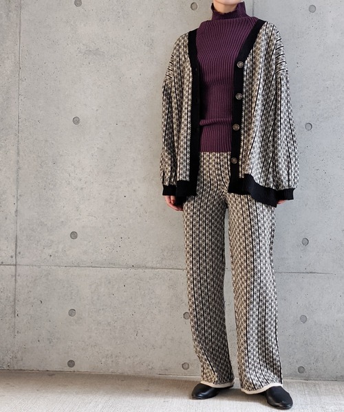 Per sist ence(パーシエンス)の「Per sist ence/パーシエンス ジャカードニットカーディガン(カーディガン/ボレロ・レディース・ブラック/ブラウン/ベージュ・FREE)」の19枚目の写真