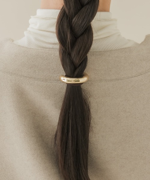 SMELLY（スメリー）の「メタルカーブヘアポニー（ヘアゴム・レディース・ゴールド・-）」の10枚目の写真