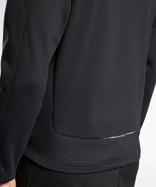 Reebok(リーボック)の「DMX トレーニング マイクロ フリース ジャケット / DMX Training Micro Fleece Jacket(パーカー・メンズ・ブラック・MEDIUM/SMALL/LARGE/X-LARGE/XX-LARGE/XXX-LARGE)」の7枚目の写真
