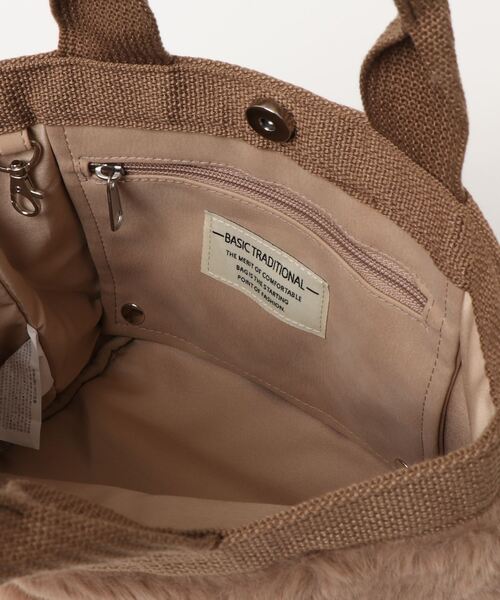 salle de bal（サルデバル）の「senbado / センバドー  ファー ミニョントート フェイクファー SDI（トートバッグ・レディース・その他2/ベージュ/その他1/ピンク/グレー/ブラック/マルーン/カーキ/ブラウン/その他3/グレー系その他・FREE）」の18枚目の写真