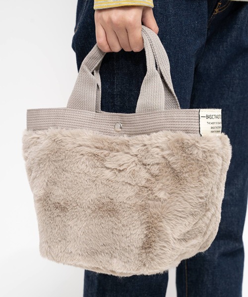 salle de bal（サルデバル）の「senbado / センバドー  ファー ミニョントート フェイクファー SDI（トートバッグ・レディース・その他2/ベージュ/その他1/ピンク/グレー/ブラック/マルーン/カーキ/ブラウン/その他3/グレー系その他・FREE）」の3枚目の写真