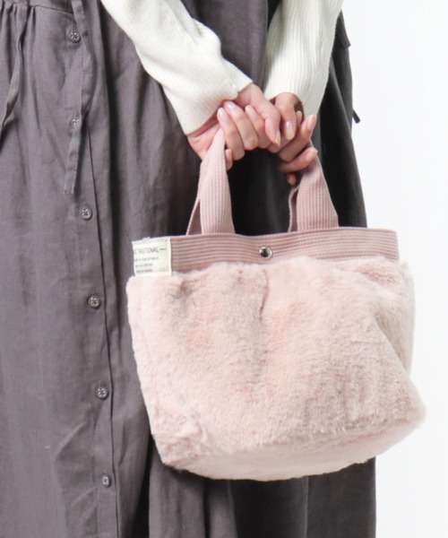 salle de bal（サルデバル）の「senbado / センバドー  ファー ミニョントート フェイクファー SDI（トートバッグ・レディース・その他2/ベージュ/その他1/ピンク/グレー/ブラック/マルーン/カーキ/ブラウン/その他3/グレー系その他・FREE）」の8枚目の写真