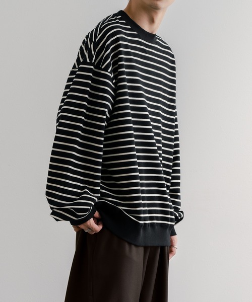 epnok(エプノック)の「ボーダールーズロンT(Tシャツ/カットソー・メンズ・オフホワイト/ブラック・SMALL/MEDIUM/LARGE)」の13枚目の写真