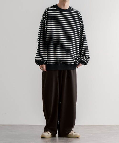 epnok(エプノック)の「ボーダールーズロンT(Tシャツ/カットソー・メンズ・オフホワイト/ブラック・SMALL/MEDIUM/LARGE)」の16枚目の写真