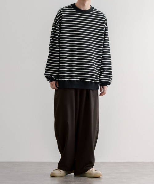 epnok(エプノック)の「ボーダールーズロンT(Tシャツ/カットソー・メンズ・オフホワイト/ブラック・SMALL/MEDIUM/LARGE)」の17枚目の写真