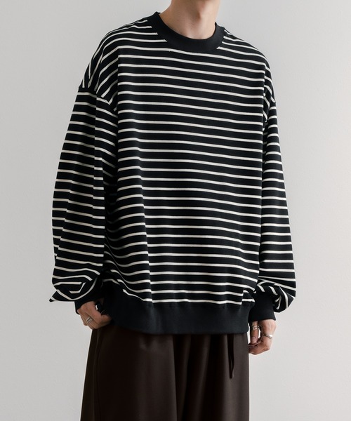 epnok(エプノック)の「ボーダールーズロンT(Tシャツ/カットソー・メンズ・オフホワイト/ブラック・SMALL/MEDIUM/LARGE)」の12枚目の写真