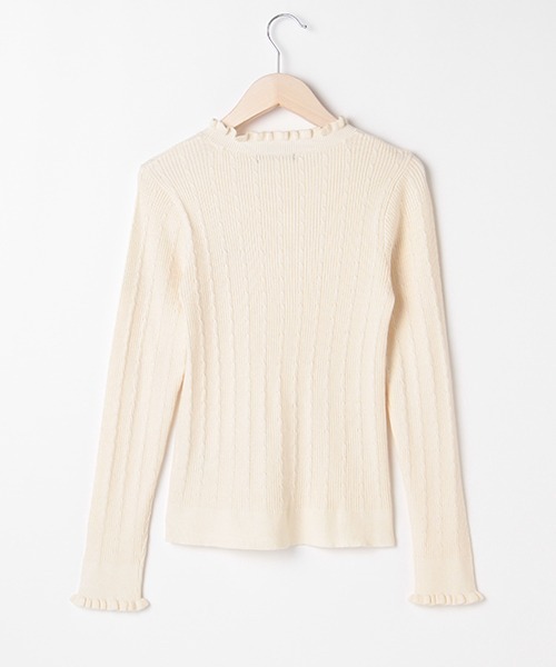 by LOVEiT（バイラビット）の「ハイゲージリブニット（ニット/セーター・キッズ・オフホワイト/ベージュ/ラベンダー/ブラック・160cm/120cm）」の6枚目の写真