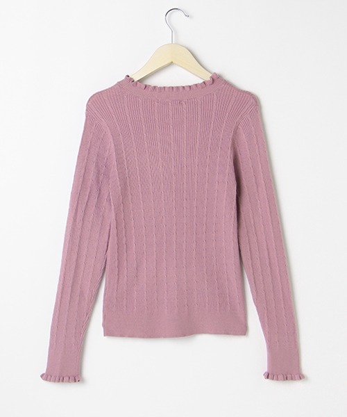 by LOVEiT（バイラビット）の「ハイゲージリブニット（ニット/セーター・キッズ・オフホワイト/ベージュ/ラベンダー/ブラック・160cm/120cm）」の9枚目の写真