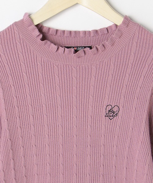 by LOVEiT（バイラビット）の「ハイゲージリブニット（ニット/セーター・キッズ・オフホワイト/ベージュ/ラベンダー/ブラック・160cm/120cm）」の10枚目の写真