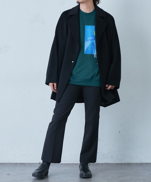 Lui's（ルイス）の「HYBRIDA プリントカットソー（スウェット・メンズ・ホワイト/ブラック/グリーン・FREE）」の9枚目の写真