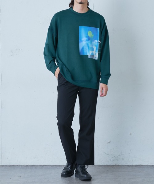 Lui's（ルイス）の「HYBRIDA プリントカットソー（スウェット・メンズ・ホワイト/ブラック/グリーン・FREE）」の7枚目の写真