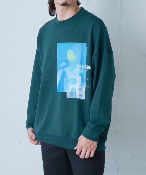 Lui's（ルイス）の「HYBRIDA プリントカットソー（スウェット・メンズ・ホワイト/ブラック/グリーン・FREE）」の14枚目の写真