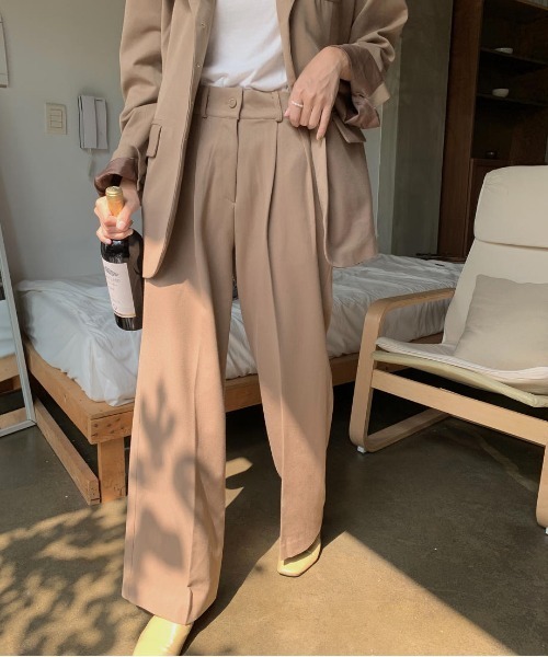 mood for a day（ムードフォーアデイ）の「biscuit slacks / ワイドスラックスパンツ（スラックス・レディース・ベージュ・FREE）」の14枚目の写真