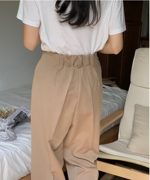 mood for a day（ムードフォーアデイ）の「biscuit slacks / ワイドスラックスパンツ（スラックス・レディース・ベージュ・FREE）」の8枚目の写真