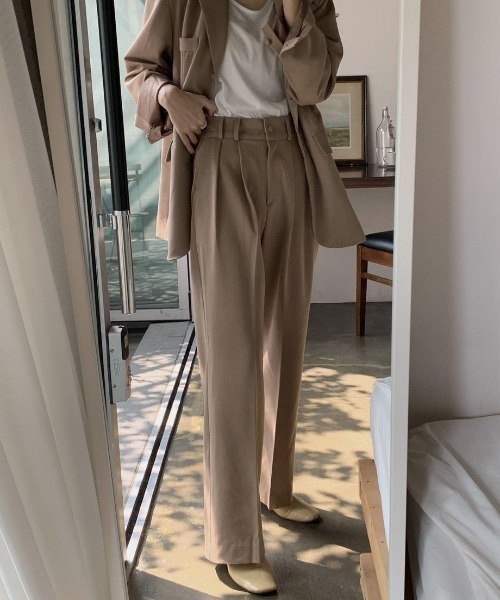 mood for a day（ムードフォーアデイ）の「biscuit slacks / ワイドスラックスパンツ（スラックス・レディース・ベージュ・FREE）」の12枚目の写真