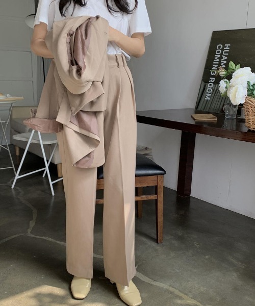 mood for a day（ムードフォーアデイ）の「biscuit slacks / ワイドスラックスパンツ（スラックス・レディース・ベージュ・FREE）」の15枚目の写真