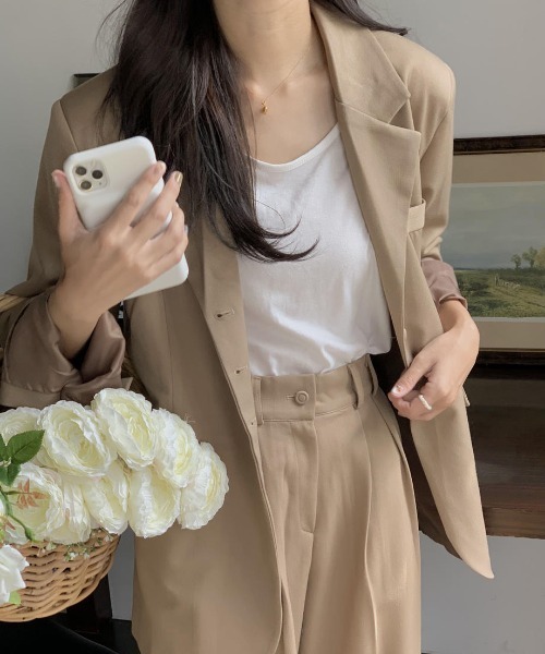 mood for a day（ムードフォーアデイ）の「biscuit slacks / ワイドスラックスパンツ（スラックス・レディース・ベージュ・FREE）」の9枚目の写真