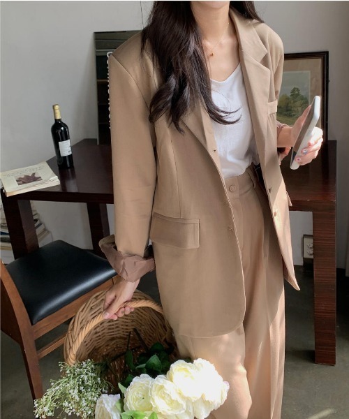 mood for a day（ムードフォーアデイ）の「biscuit slacks / ワイドスラックスパンツ（スラックス・レディース・ベージュ・FREE）」の3枚目の写真