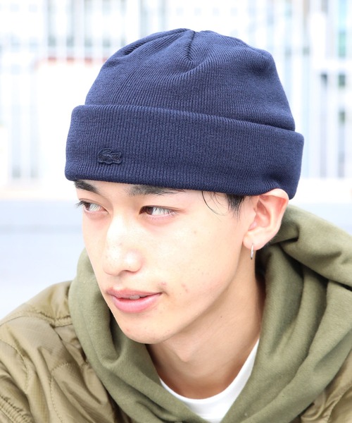 LACOSTE(ラコステ)の「LACOSTE/ラコステ アクリルウールワッチ ニット帽(ニットキャップ/ビーニー・メンズ・ネイビー・FREE)」の10枚目の写真