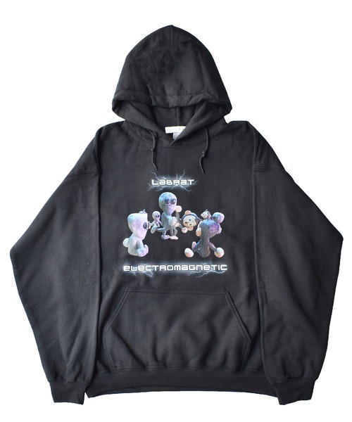 LABRAT(ラブラット)の「Nick Atkins×LABRAT "Alien" Hoodie(パーカー・メンズ・ブラック/パープル・LARGE/X-LARGE)」の2枚目の写真