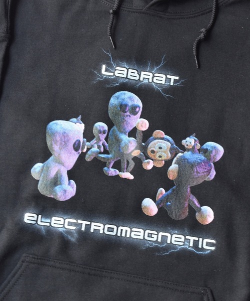 LABRAT(ラブラット)の「Nick Atkins×LABRAT "Alien" Hoodie(パーカー・メンズ・ブラック/パープル・LARGE/X-LARGE)」の7枚目の写真
