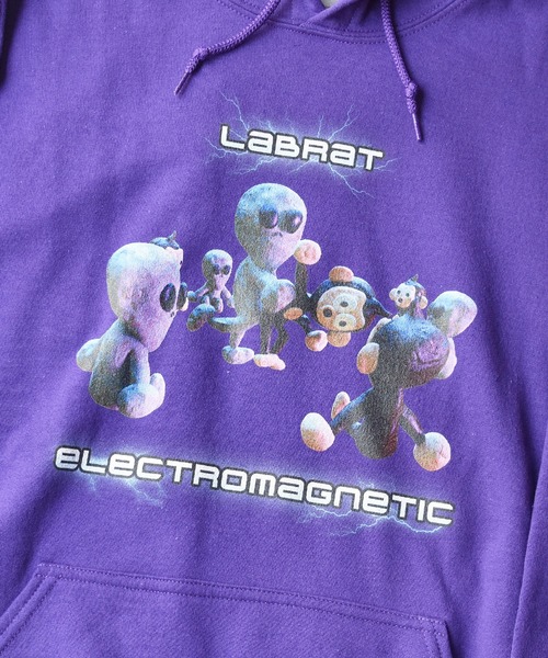 LABRAT(ラブラット)の「Nick Atkins×LABRAT "Alien" Hoodie(パーカー・メンズ・ブラック/パープル・LARGE/X-LARGE)」の5枚目の写真