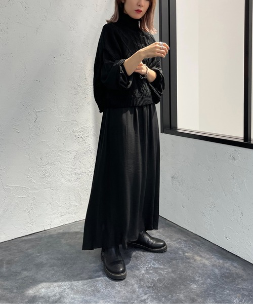 apres jour mignon（アプレジュールミニョン）の「ロールハイネックケーブルベスト【ZOZOTOWN限定アイテム】（ベスト・レディース・ボルドー/アイボリー/ブラック・X-LARGE/フリー）」の9枚目の写真