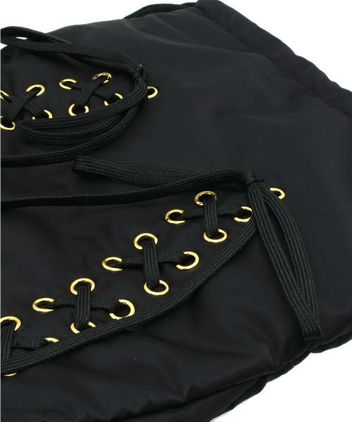 WEGO（ウィゴー）の「WEGO/レースアップナップサック（バックパック/リュック・レディース・ブラック/カーキ・FREE）」の11枚目の写真