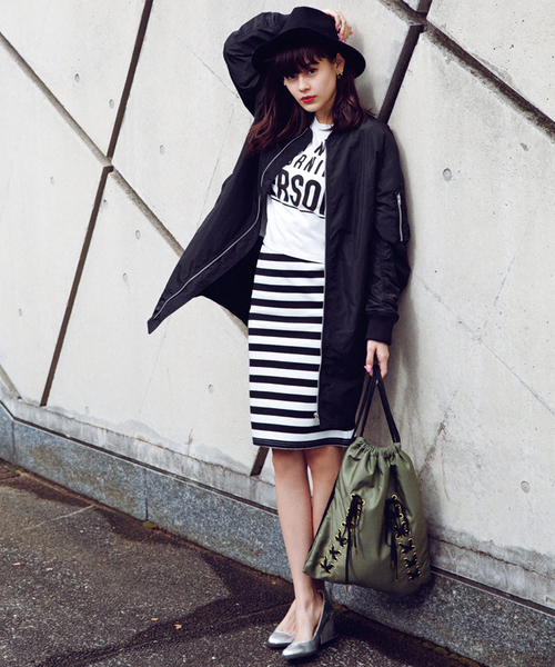 WEGO（ウィゴー）の「WEGO/レースアップナップサック（バックパック/リュック・レディース・ブラック/カーキ・FREE）」の7枚目の写真