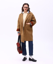 sara&cake（サラアンドケイク）の「袖スリット入りドロップショルダーチェスターコート（チェスターコート）」