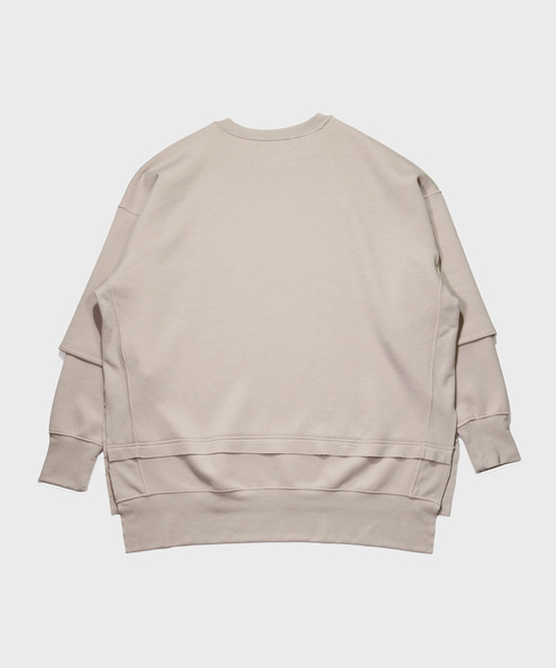 NIDO（ニド）の「フェイクレイヤードロンT（Tシャツ/カットソー・メンズ・グリーン/グレイッシュベージュ/チャコール・M/L）」の17枚目の写真