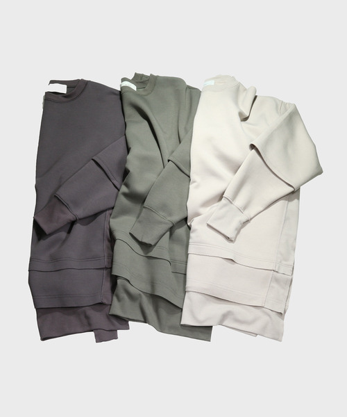 NIDO（ニド）の「フェイクレイヤードロンT（Tシャツ/カットソー・メンズ・グリーン/グレイッシュベージュ/チャコール・M/L）」の18枚目の写真