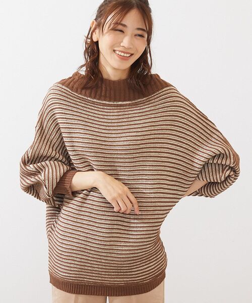 SHOO・LA・RUE(シューラルー)の「◆ドルマンゆるニット(ニット/セーター・レディース・ブラック/ブラウン系4/アイボリー系3/ピンク系・00)」の1枚目の写真