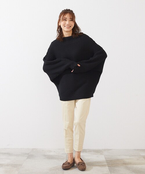 SHOO・LA・RUE(シューラルー)の「◆ドルマンゆるニット(ニット/セーター・レディース・ブラック/ブラウン系4/アイボリー系3/ピンク系・00)」の12枚目の写真