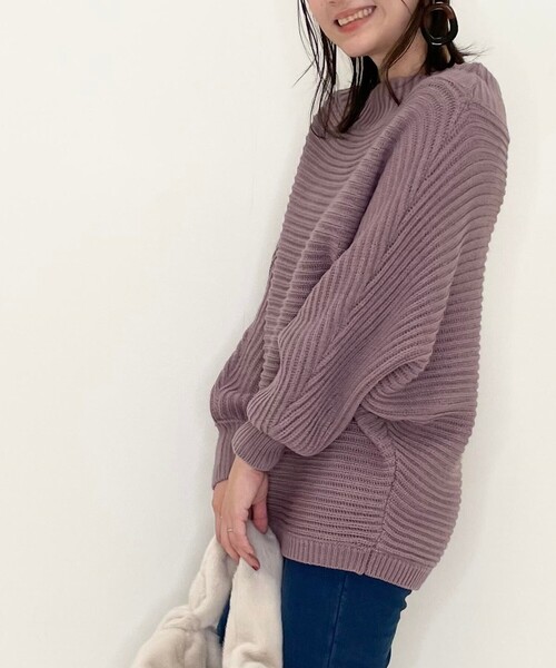 SHOO・LA・RUE(シューラルー)の「◆ドルマンゆるニット(ニット/セーター・レディース・ブラック/ブラウン系4/アイボリー系3/ピンク系・00)」の20枚目の写真