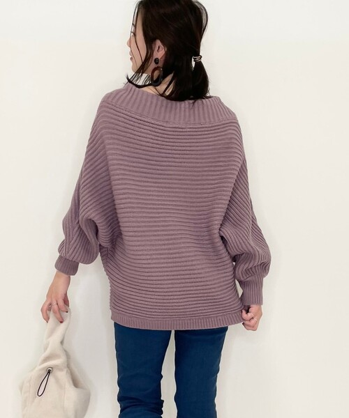 SHOO・LA・RUE(シューラルー)の「◆ドルマンゆるニット(ニット/セーター・レディース・ブラック/ブラウン系4/アイボリー系3/ピンク系・00)」の6枚目の写真