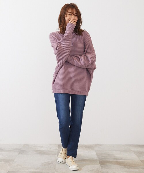SHOO・LA・RUE(シューラルー)の「◆ドルマンゆるニット(ニット/セーター・レディース・ブラック/ブラウン系4/アイボリー系3/ピンク系・00)」の15枚目の写真