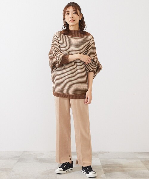 SHOO・LA・RUE(シューラルー)の「◆ドルマンゆるニット(ニット/セーター・レディース・ブラック/ブラウン系4/アイボリー系3/ピンク系・00)」の18枚目の写真