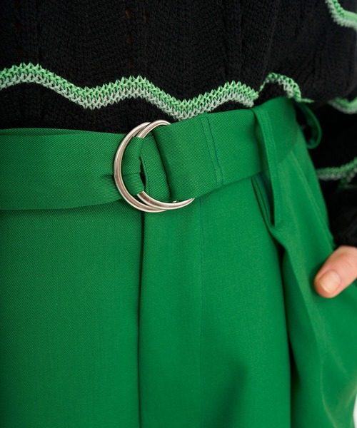 LiNoH（リノー）の「【LiNOH】BELTED WIDE PANTS（スラックス・メンズ・グリーン・1/2）」の8枚目の写真