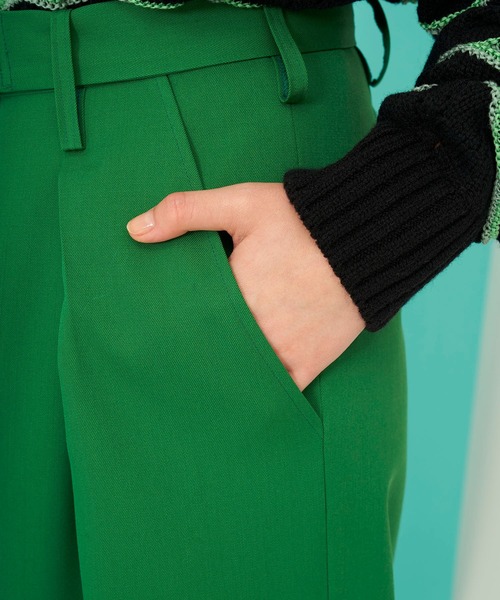 LiNoH（リノー）の「【LiNOH】BELTED WIDE PANTS（スラックス・メンズ・グリーン・1/2）」の12枚目の写真