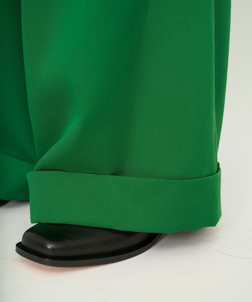 LiNoH（リノー）の「【LiNOH】BELTED WIDE PANTS（スラックス・メンズ・グリーン・1/2）」の13枚目の写真