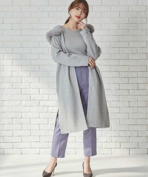 12Twelve Agenda(トゥエルブ アジェンダ)の「ハイウエストベルト付テーパードパンツ(その他パンツ・レディース・パープル/グリーン/グレイッシュベージュ・S/M)」の7枚目の写真