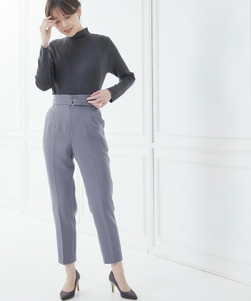 12Twelve Agenda(トゥエルブ アジェンダ)の「ハイウエストベルト付テーパードパンツ(その他パンツ・レディース・パープル/グリーン/グレイッシュベージュ・S/M)」の17枚目の写真