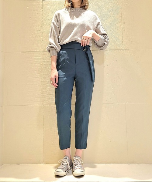 12Twelve Agenda(トゥエルブ アジェンダ)の「ハイウエストベルト付テーパードパンツ(その他パンツ・レディース・パープル/グリーン/グレイッシュベージュ・S/M)」の22枚目の写真