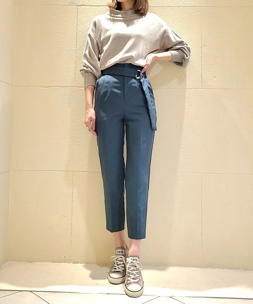 12Twelve Agenda(トゥエルブ アジェンダ)の「ハイウエストベルト付テーパードパンツ(その他パンツ・レディース・パープル/グリーン/グレイッシュベージュ・S/M)」の19枚目の写真