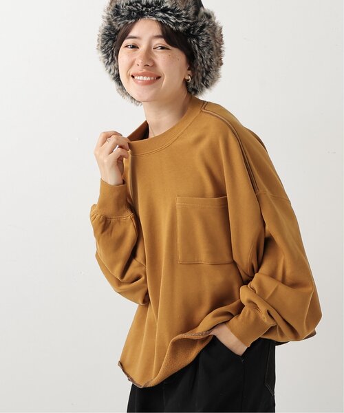 DOUBLE NAME(ダブルネーム)の「カラフルBIGプルオーバー(Tシャツ/カットソー・レディース・レッド/オフホワイト/サックスブルー/マスタード/ブラック系・FREE)」の4枚目の写真