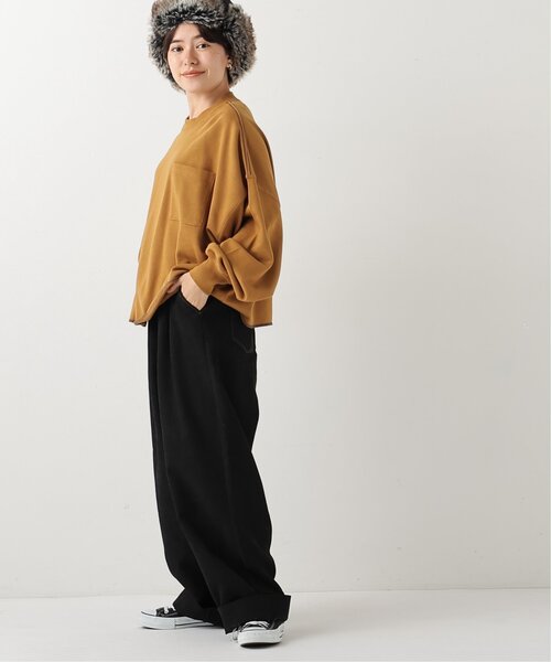 DOUBLE NAME(ダブルネーム)の「カラフルBIGプルオーバー(Tシャツ/カットソー・レディース・レッド/オフホワイト/サックスブルー/マスタード/ブラック系・FREE)」の9枚目の写真